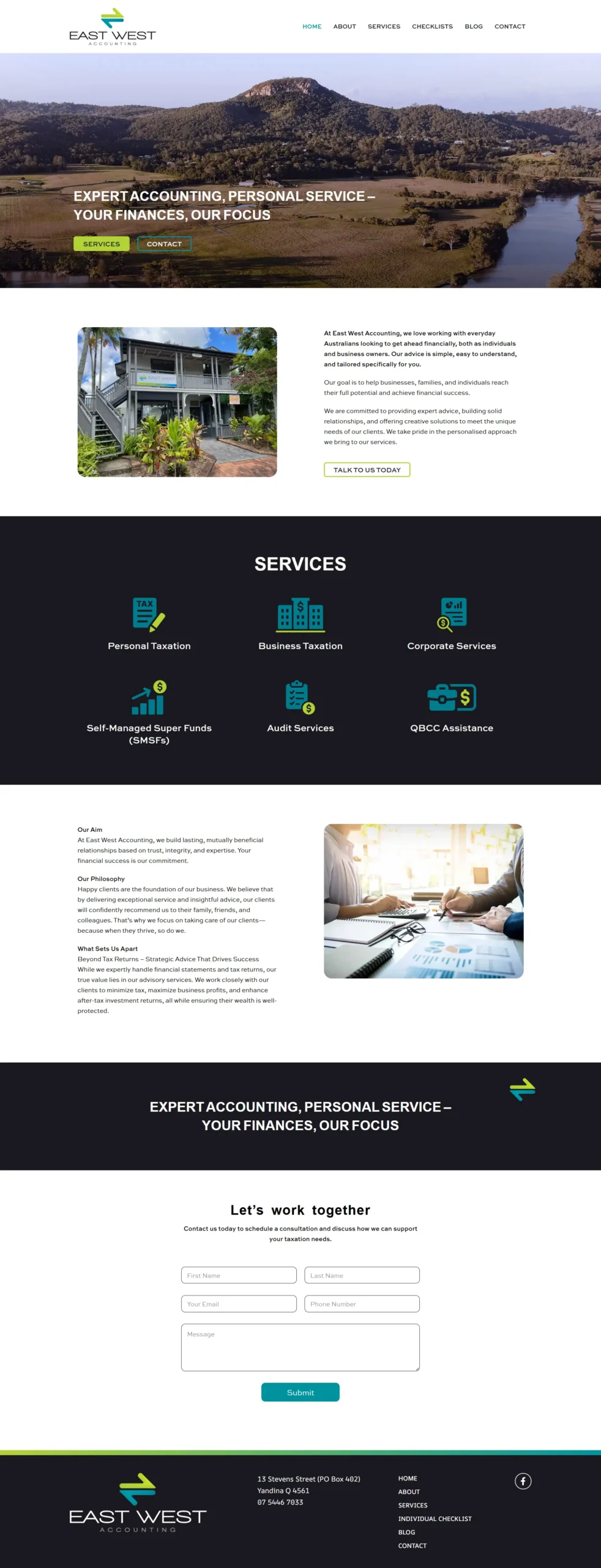 East West Accounting website project