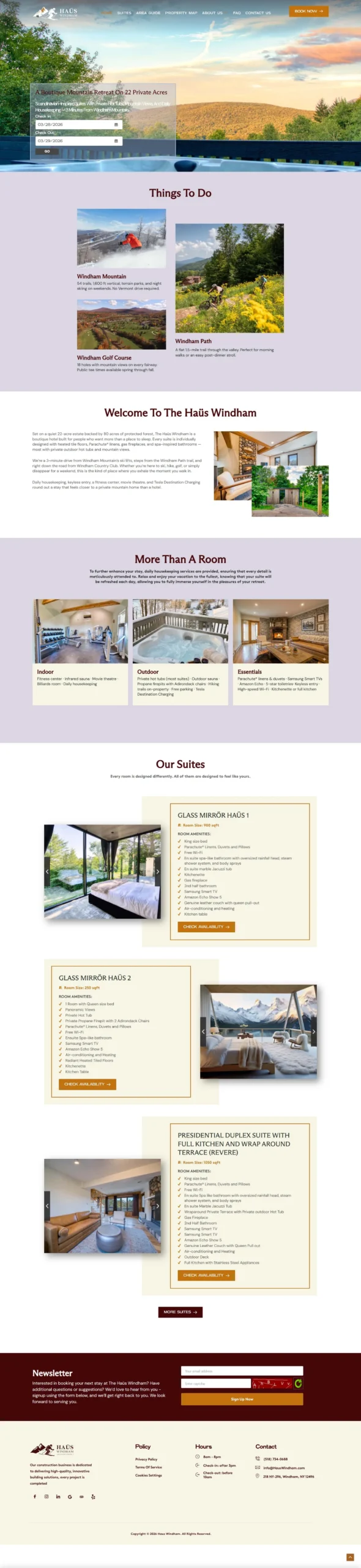 Haus Windham website project