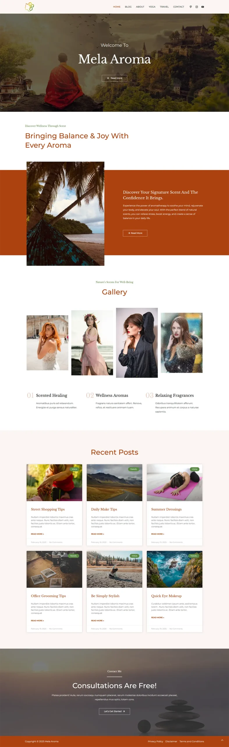 Mela Aroma website project